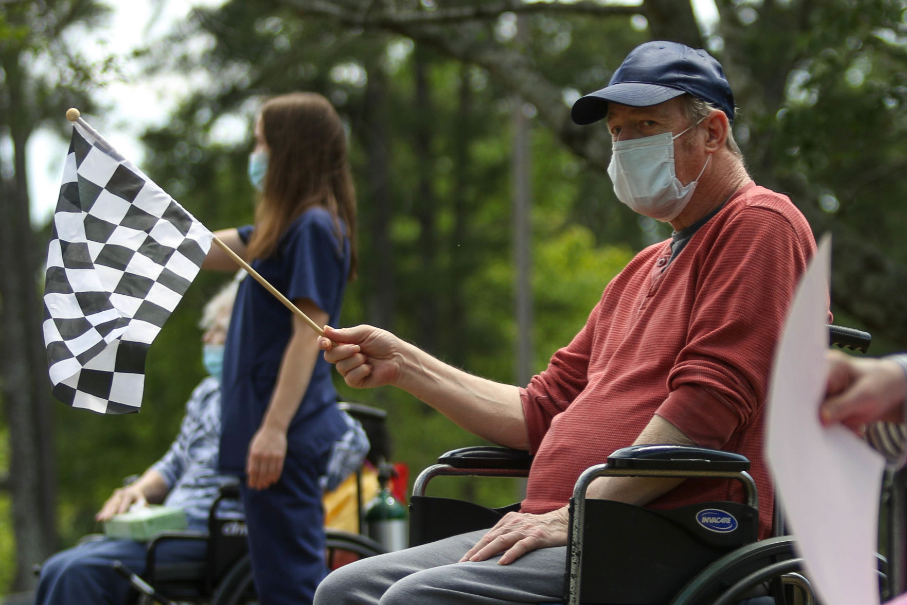 Car parade for Oak Park Nursing Home and Independent Living Community residents